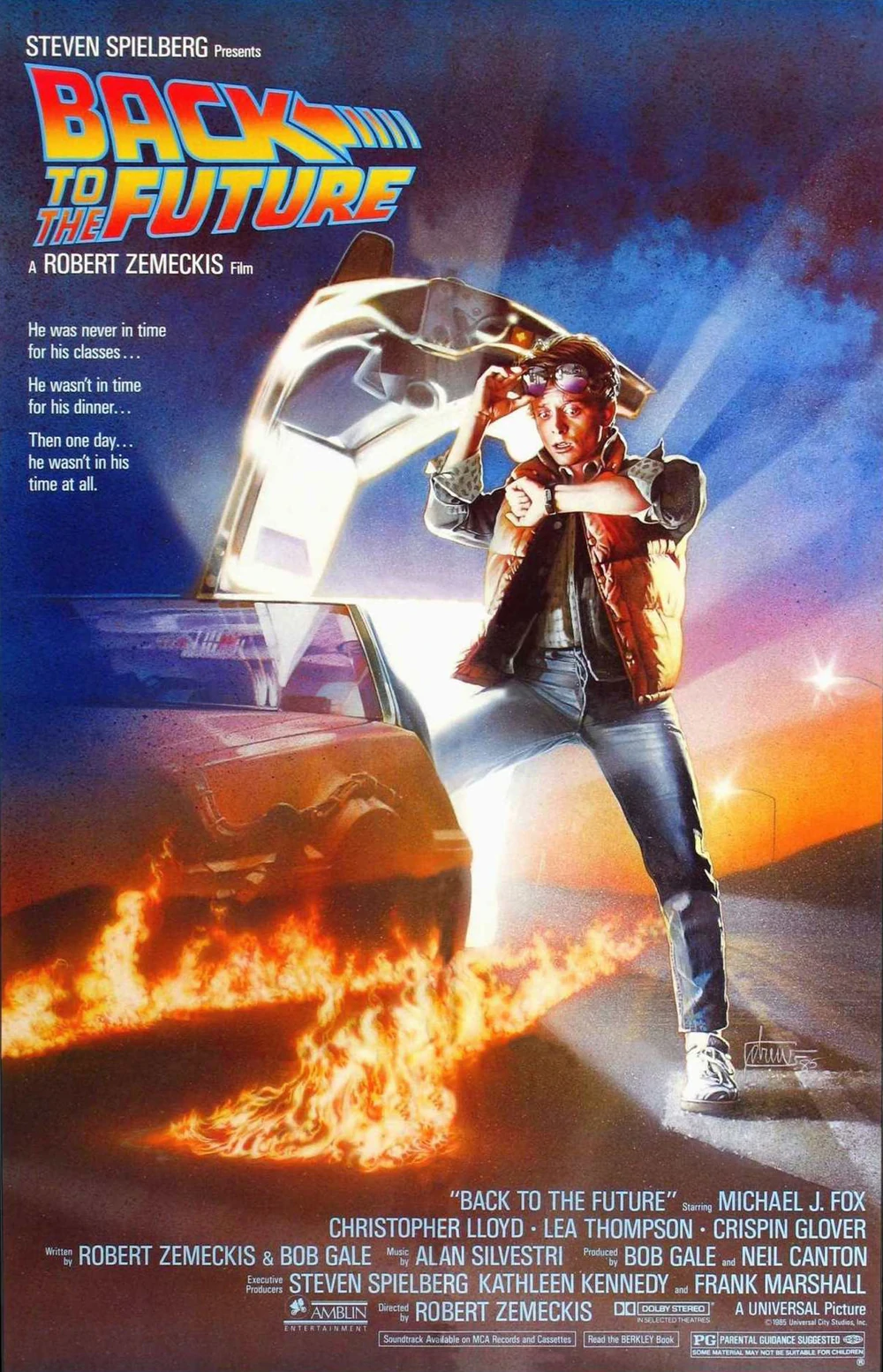 Póster promocional de Back to the future.